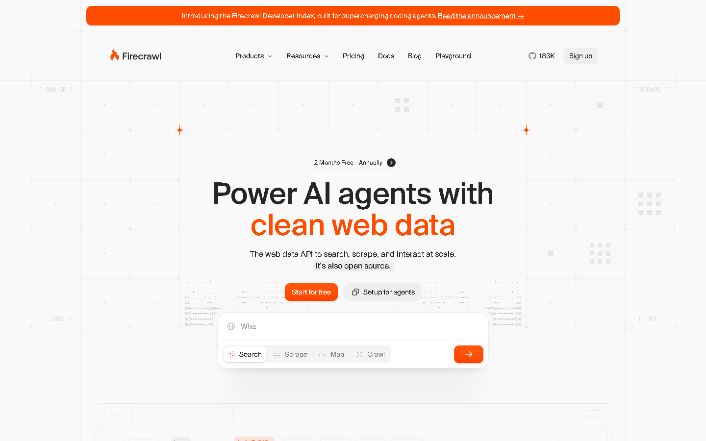 Firecrawl homepage, captured September 2026